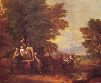 Thomas Gainsborough : The Harvest Wagon II